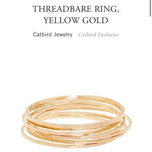 Catbird threadbare ring in 14k gold